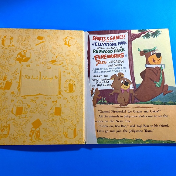 YOGI BEAR VTG 1960 A LITTLE GOLDEN BOOK YOGI BEAR OUR HERO HARDCOVER - Picture 3 of 14